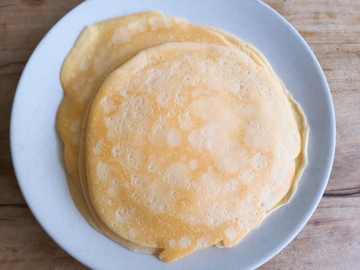 Panqueca de frango com requeijão - Passo a Passo