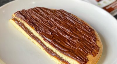 Panqueca low carb recheada com chocolate