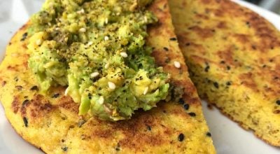 Panqueca nutritiva com avocado