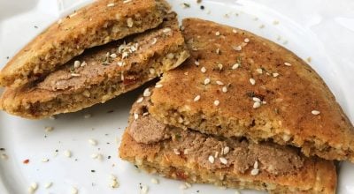 Panqueca salgada com tahine
