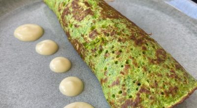 Panqueca verde de couve