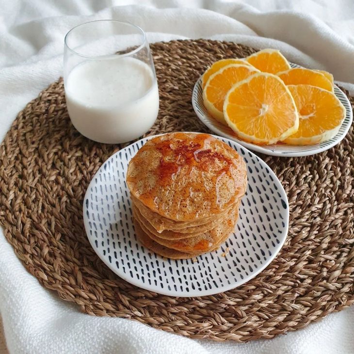 Panquecas de amêndoas e coco