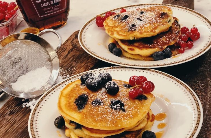 Panquecas de blueberries