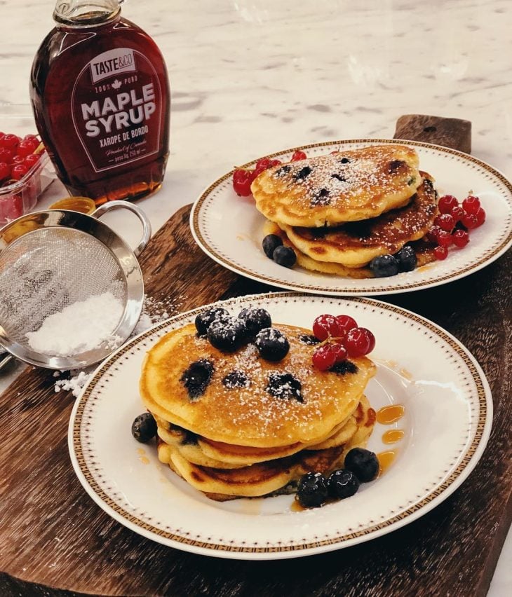 Panquecas de blueberries