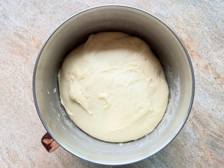 Massa após o tempo de descanso.