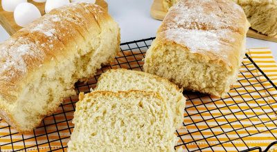 Pão caseiro simples e rápido com água