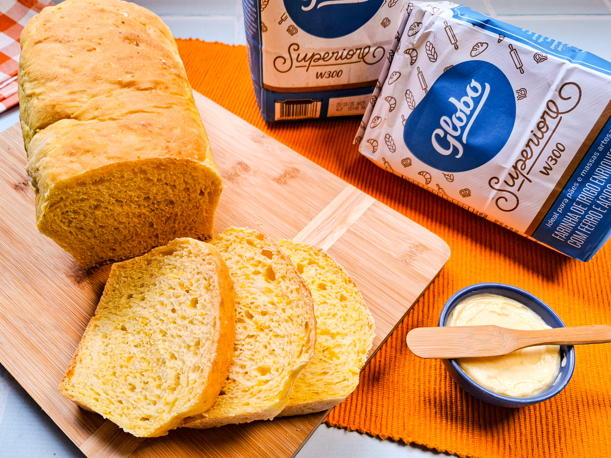 Pão de abóbora cabotiá