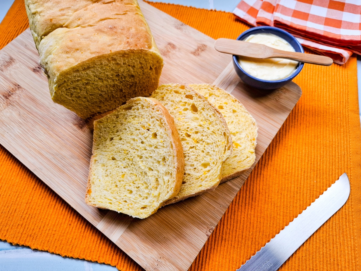 Pão de abóbora cabotiá