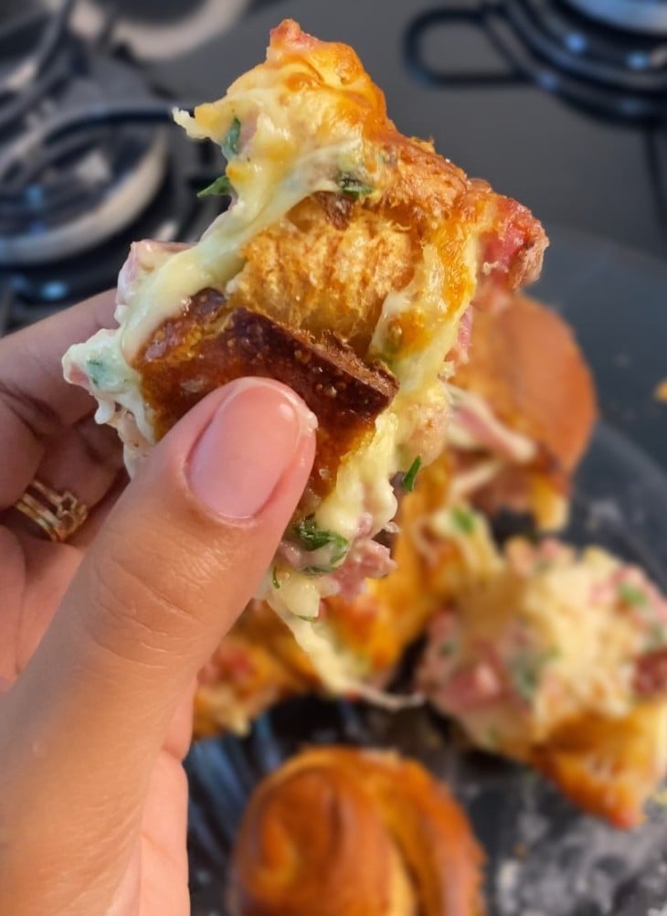 Pão de alho com calabresa na airfryer