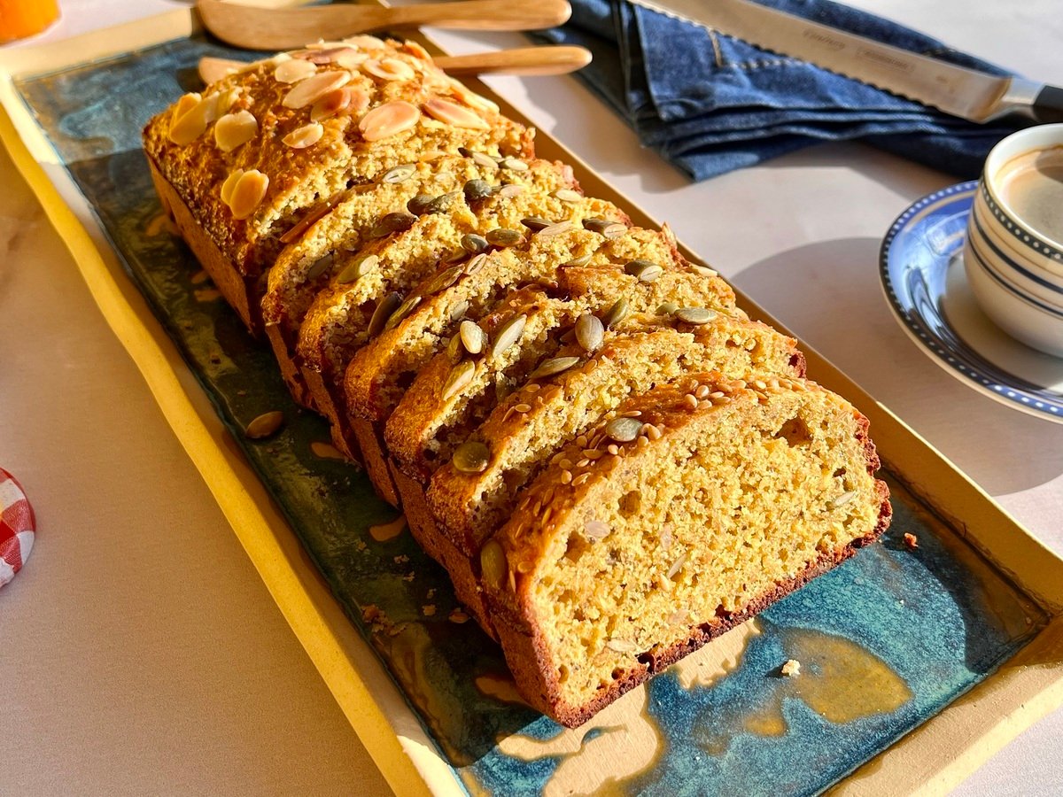 Pão de aveia com sementes