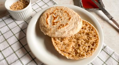 Pão de aveia fit de frigideira