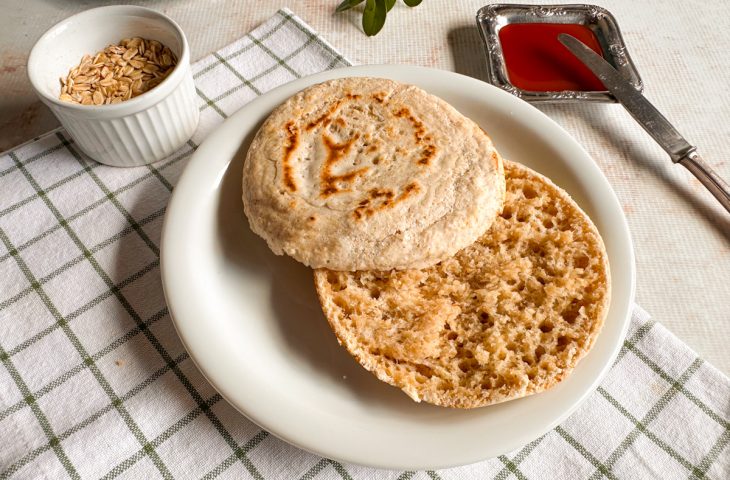 Pão de aveia fit de frigideira