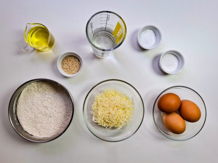 Ingredientes reunidos para o preparo da receita.