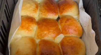 Pão de batata com requeijão na airfryer