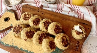 Pão de batata-doce de frigideira