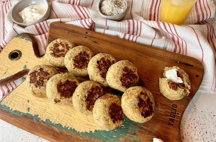 Pão de batata-doce de frigideira