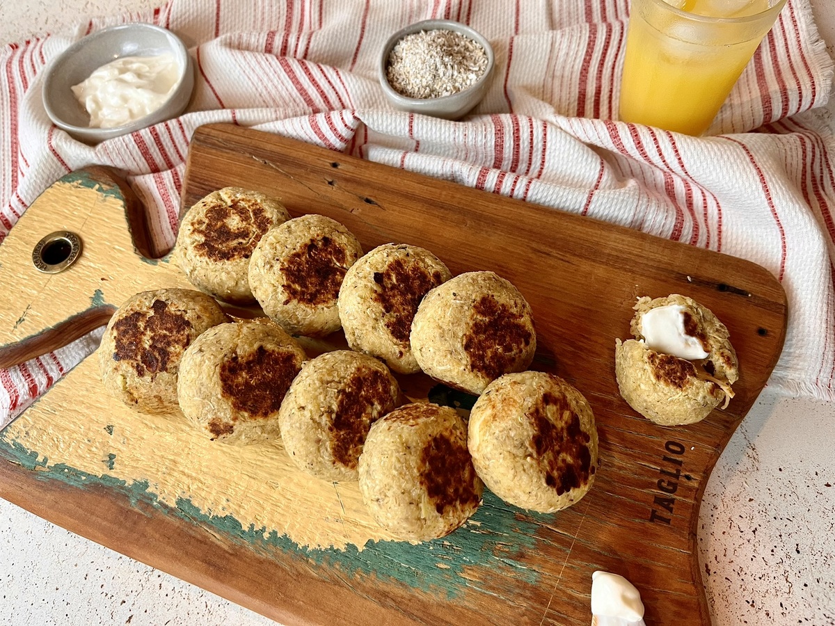 Pão de batata-doce de frigideira