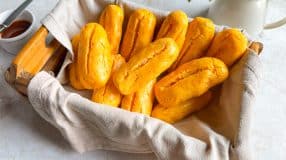 Pão de batata-doce sem farinha