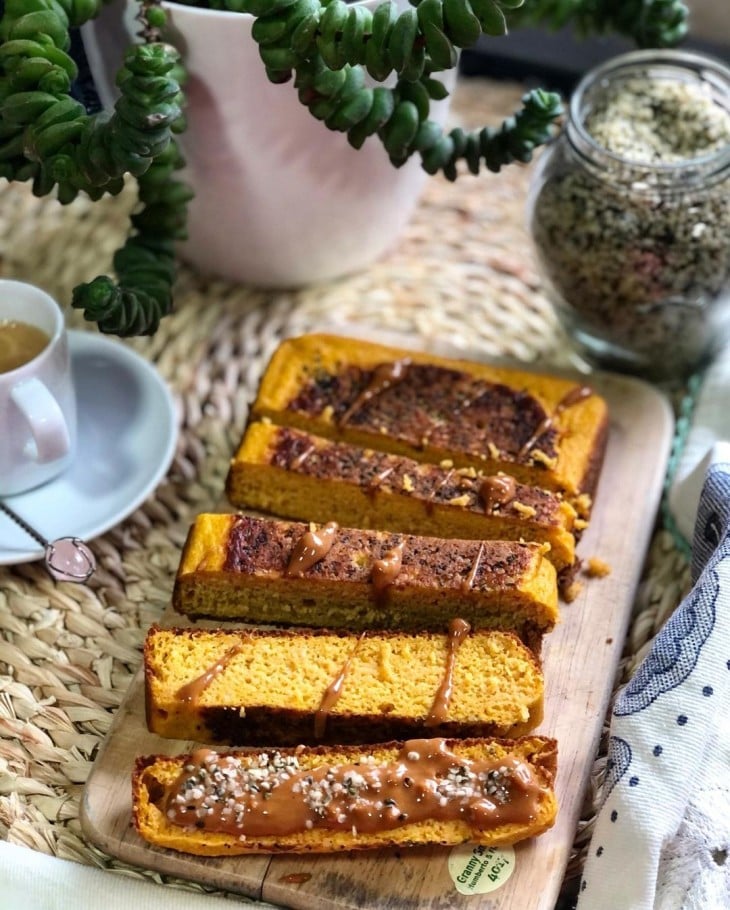 Pão de cenoura e gengibre