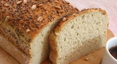 Pão de farinha de semente de girassol sem glúten