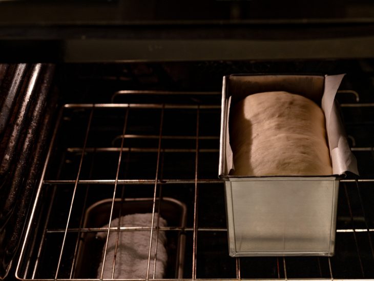 Formas no forno.
