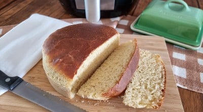 Pão de forma fácil na airfryer