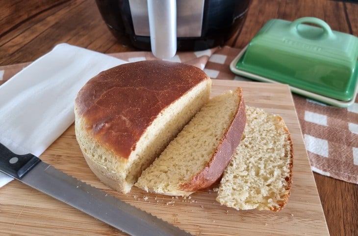 Pão de forma fácil na airfryer