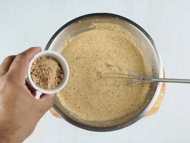 Psyllium adicionado a mistura.