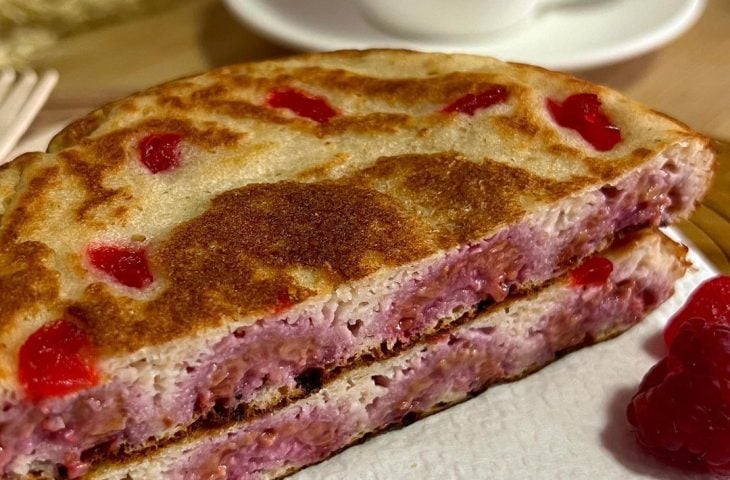 Pão de framboesa vegano