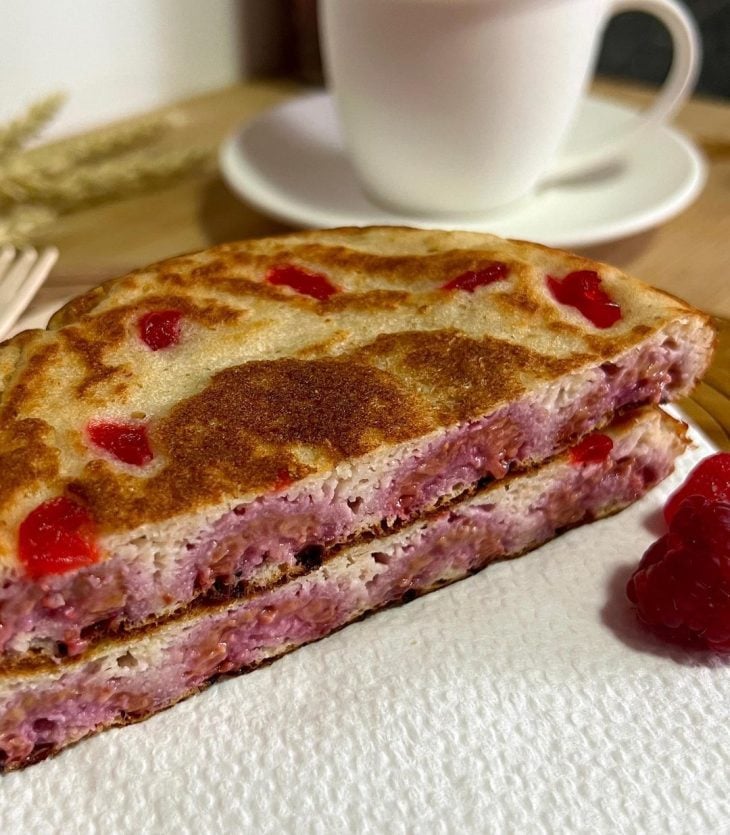 Pão de framboesa vegano