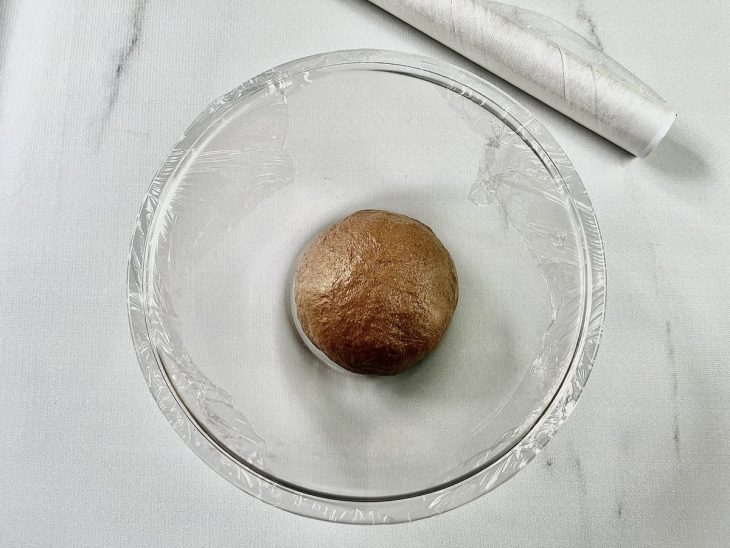 massa de pão australiano coberta para fermentação.
