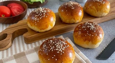 Pão de hambúrguer fácil