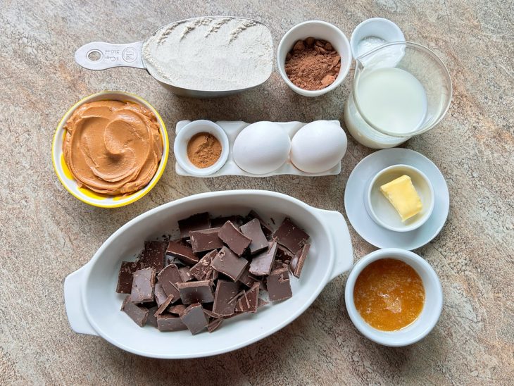 Ingredientes reunidos para o preparo da receita.