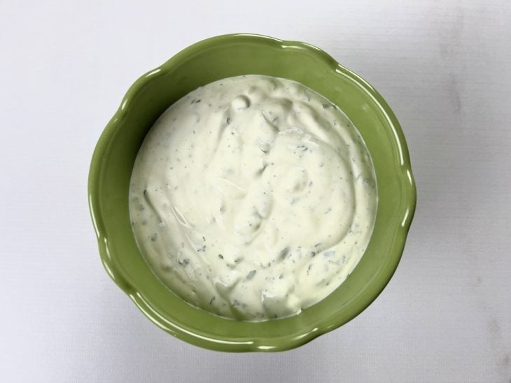 tigela com creme de risota
