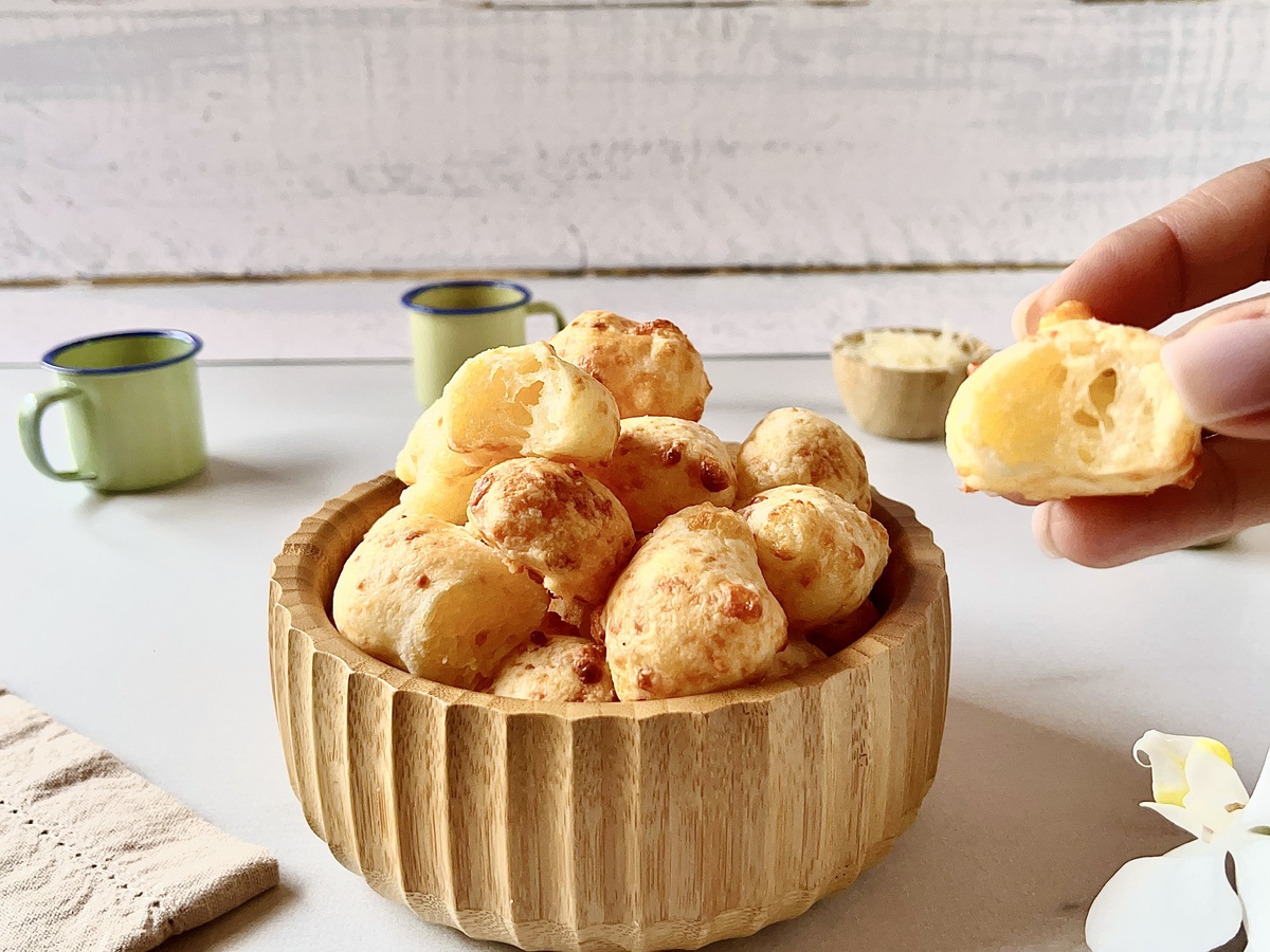 Pão de queijo de tapioca na air fryer