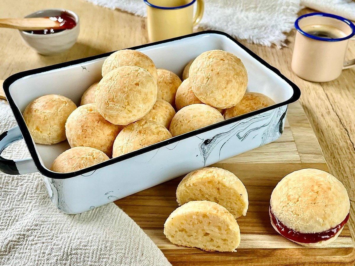 Pão de queijo sem ovo