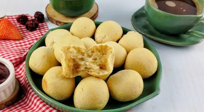 Pão de queijo vegano na air fryer
