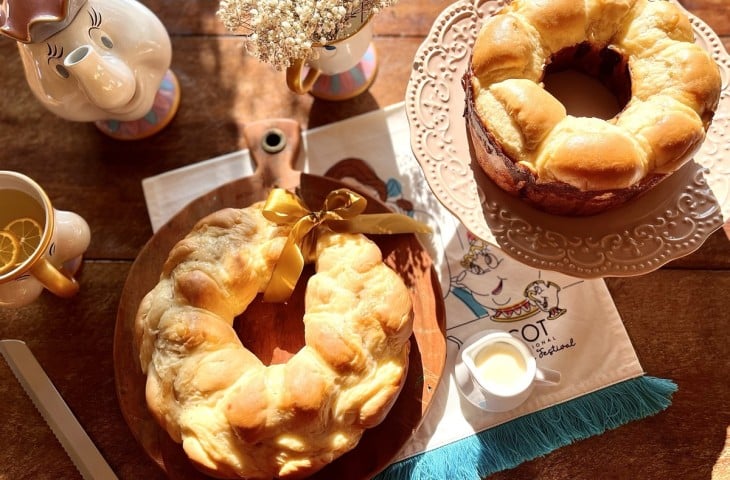 Pão doce com creme