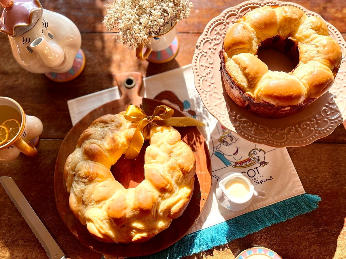 Pão doce com creme