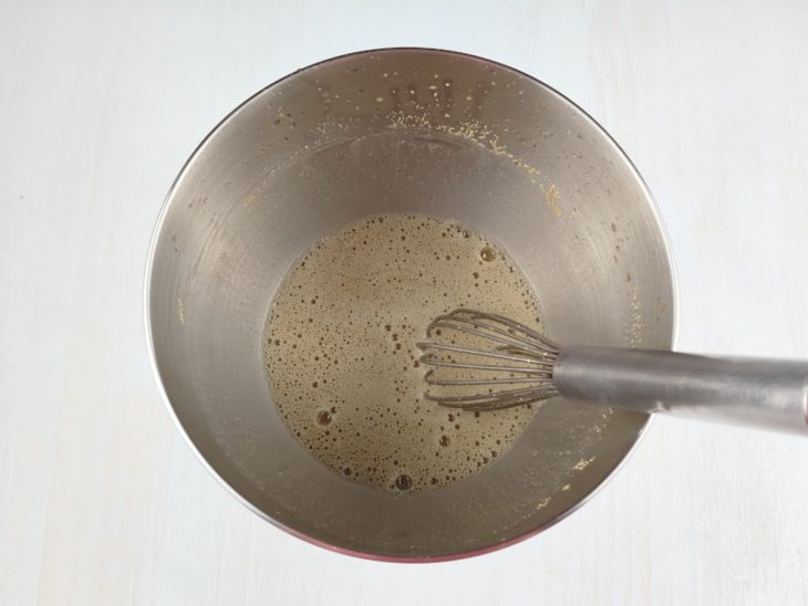 Mistura adicionada dos ovos.