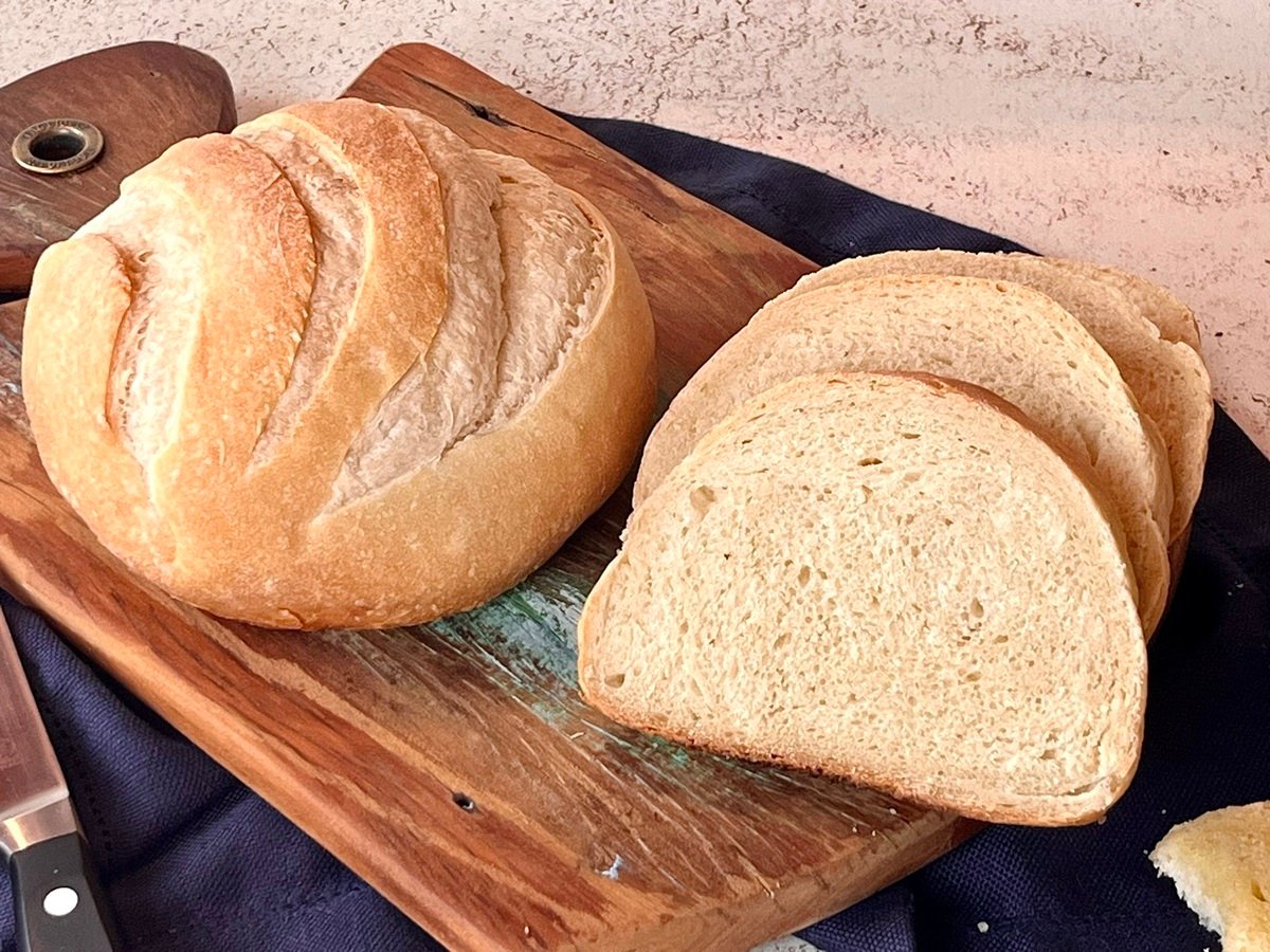 Pão italiano caseiro