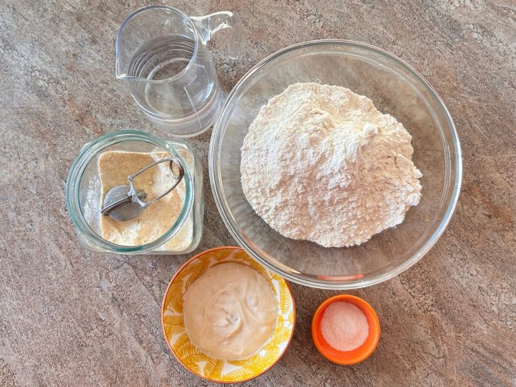 Ingredientes reunidos para o preparo da receita.
