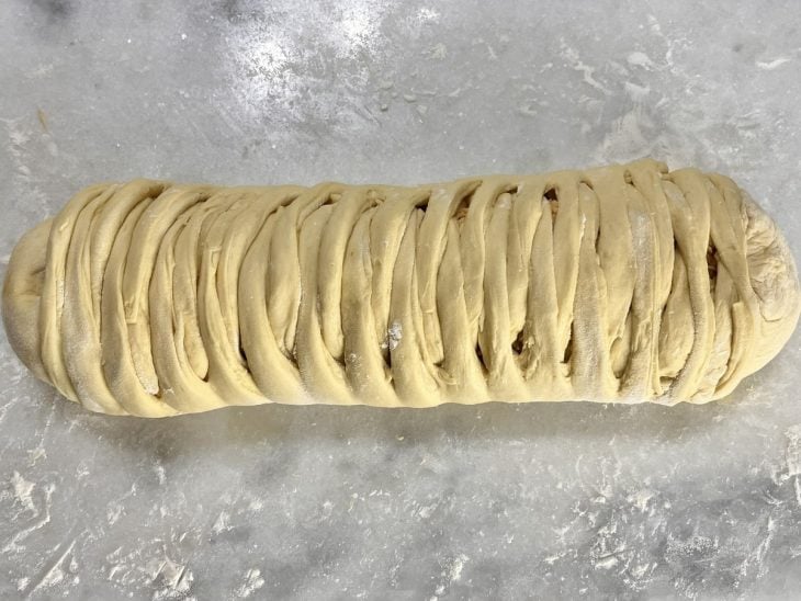 Pão recheado com frango - Passo a Passo