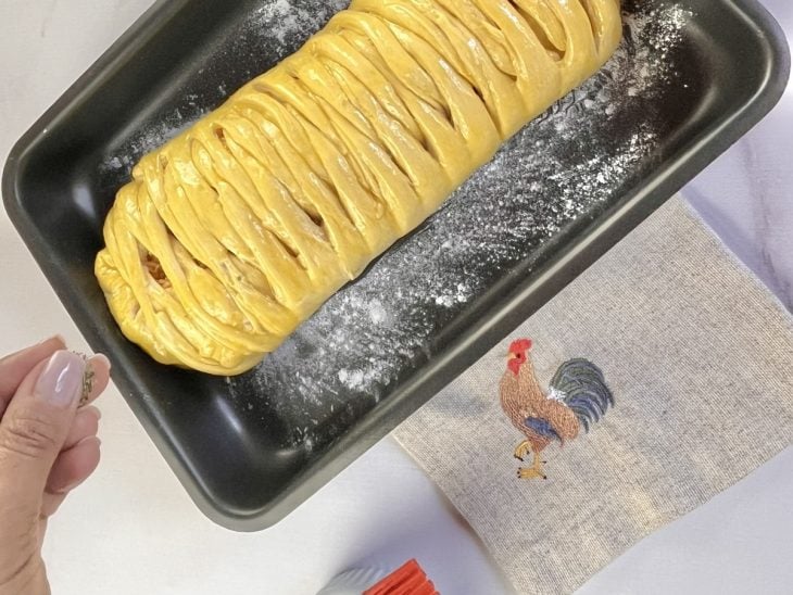 Pão recheado com frango - Passo a Passo