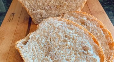 Pão semi-integral com nozes
