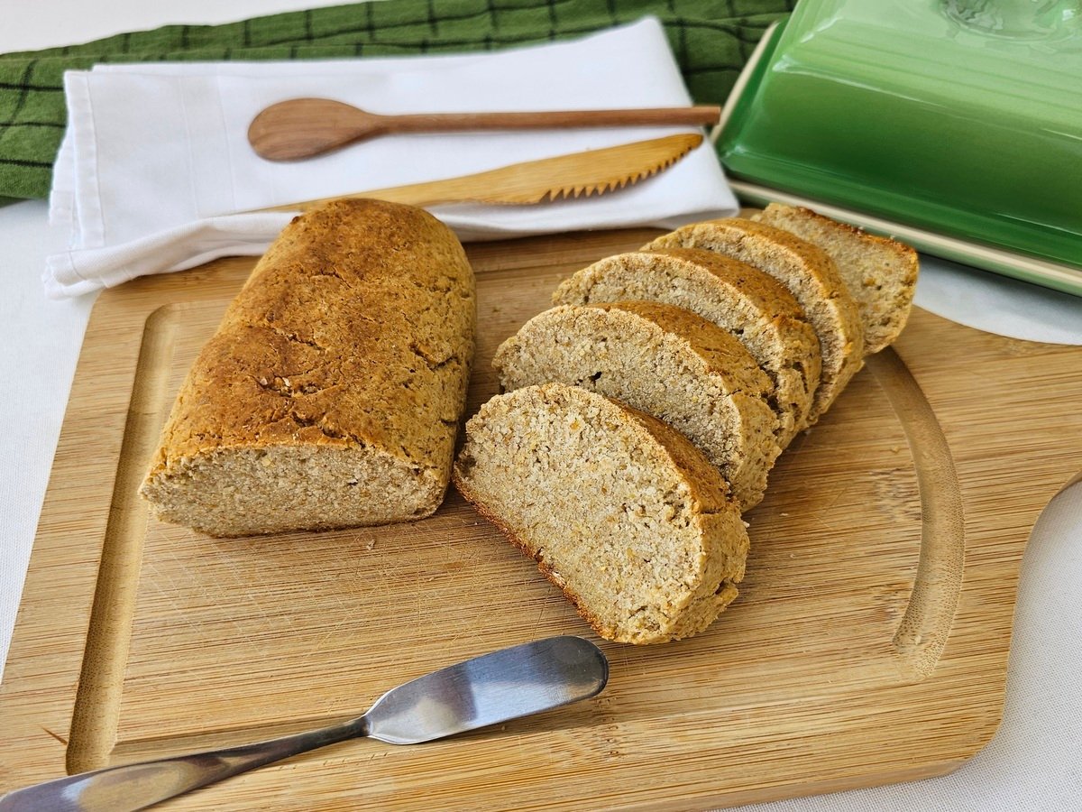 Pão vegano com aveia