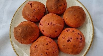 Pãozinho de beterraba simples