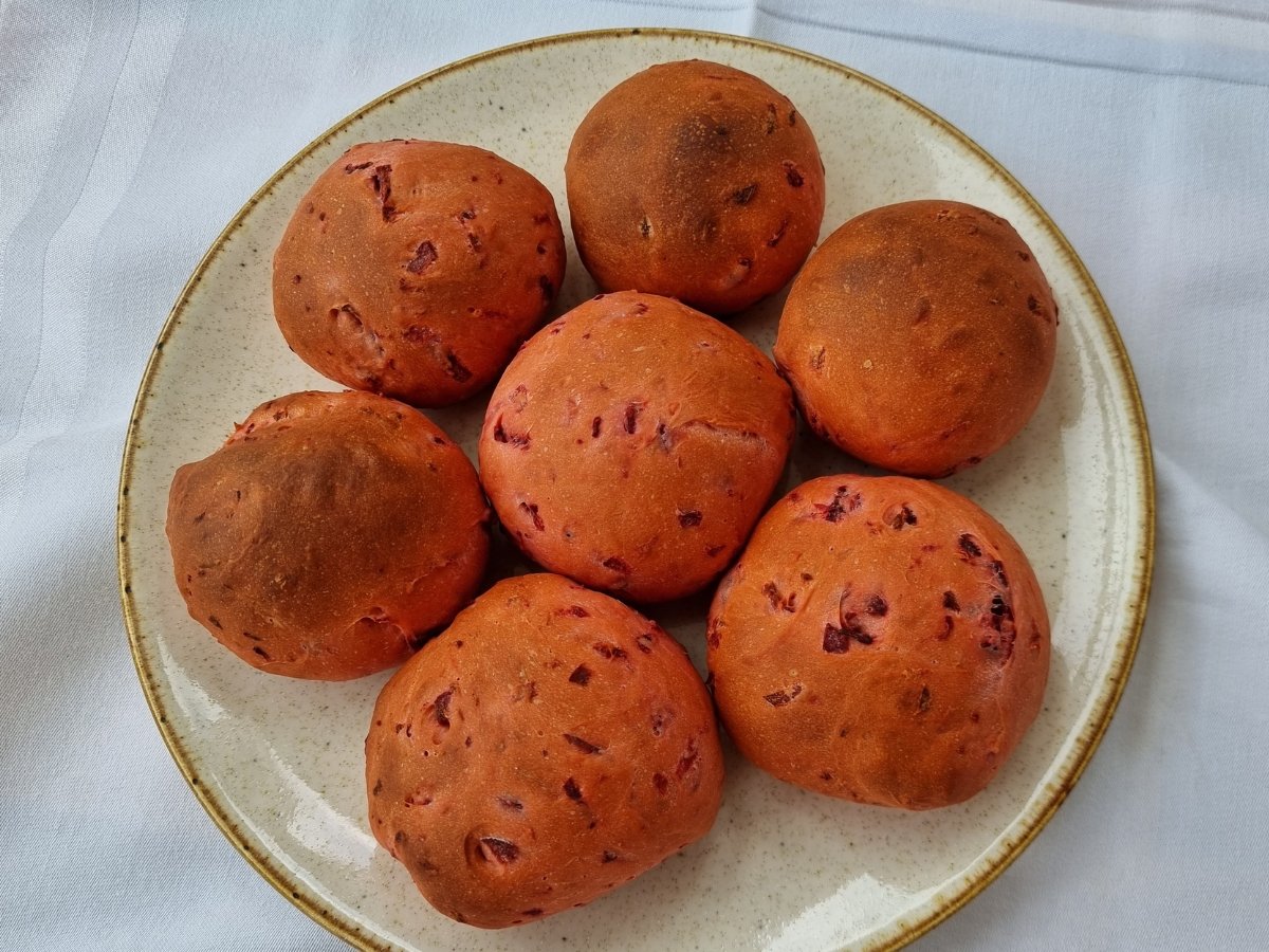Pãozinho de beterraba simples