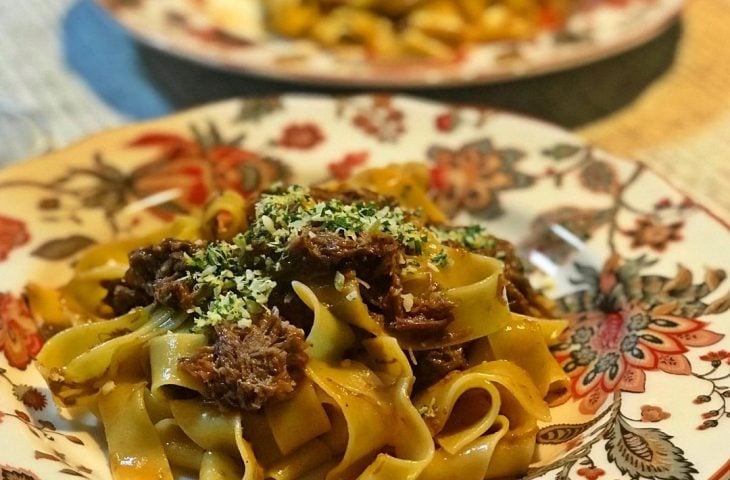 Pappardelle com ragu de ossobuco