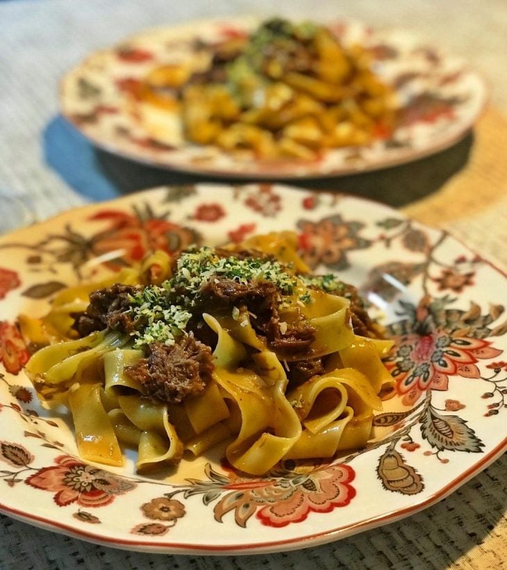 Pappardelle com ragu de ossobuco